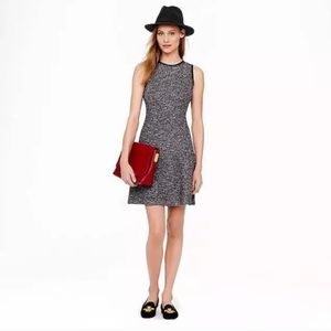 J. Crew black and gray tweed wool dress